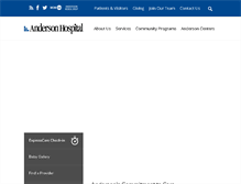 Tablet Screenshot of andersonhospital.org